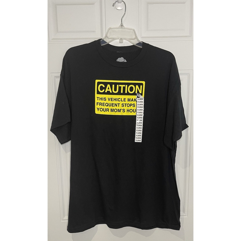 Danny Duncan Men's XL Caution Black Graphic T Shirt Spencer's Mom New